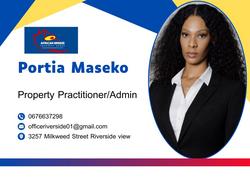 Portia  Maseko, estate agent